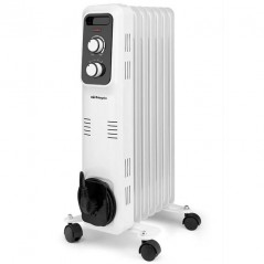 Radiador de Aceite Orbegozo 7 elementos, 1500 W, 3 potencias de calor  - Color Blanco