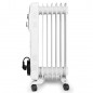 Radiateur à Bain d'Huile 1500W Chauffage électrique 7 éléments Orbegozo RL1500. Thermostat réglable, blanc