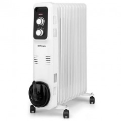 Radiador de Aceite Orbegozo 11 elementos, 2500 W, 3 potencias de calor  - Color Blanco