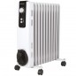 Radiateur à Bain d'Huile 2500W Chauffage électrique 9 éléments Orbegozo RH5000. Thermostat réglable, blanc