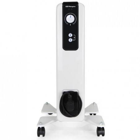 Radiador de óleo Orbegozo 9 elementos, 2500 W, 3 configurações de calor - Branco