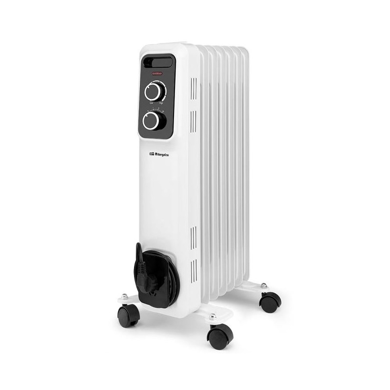 Orbegozo RS1500 7-Element Oil-Filled Radiator, 1500W, 3 Heat Settings, Adjustable Thermostat, White