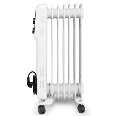 Radiador de Aceite 7 elementos 1500W Orbegozo RS1500, 3 potencias de calor, Termostato regulable, blanco