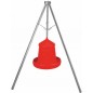 Treppiede per mangiatoie e abbeveratoi per polli 41x41x107 cm	