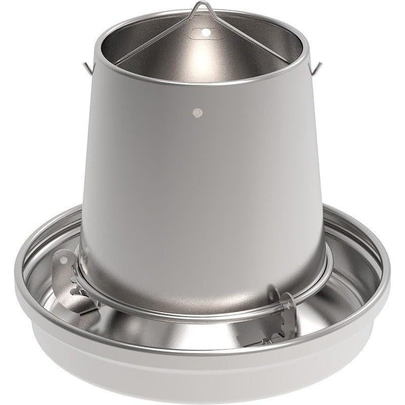 Metal hopper for chickens 5 kg without legs, 33 x 25 cm