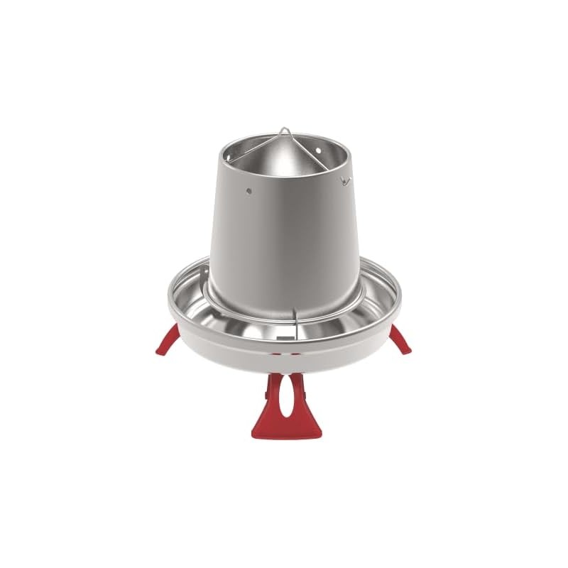 Metal Hopper for chickens with Legs 5 Kg, 33x32 cm Metal Hopper for chickens with Legs 5 Kg, 33x32 cm