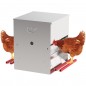 Mangeoire pour poulets à ouverture mécanique sécurisée 50 kg, 50x71x60 cm Mangeoire pour poulets à ouverture mécanique sécurisée 50 kg, 50x71x60 cm