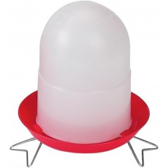 Mangiatoia per pulcini 1a età 1,5 kg con zampe, 19x20 cm, rossa