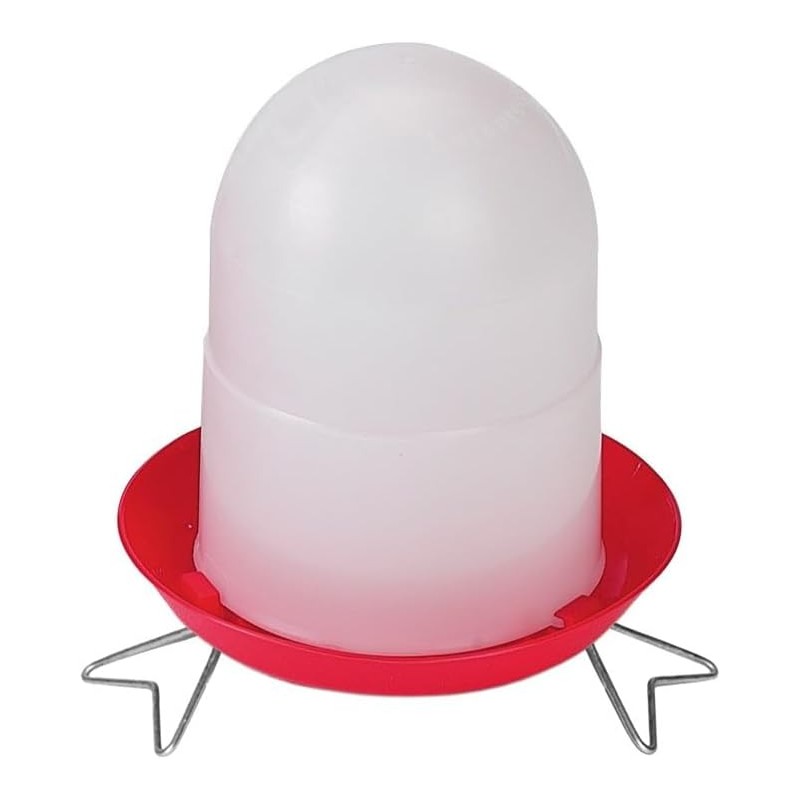 Feeder for 1st age chicks 1.5 Kg with legs, 19x20cm, red