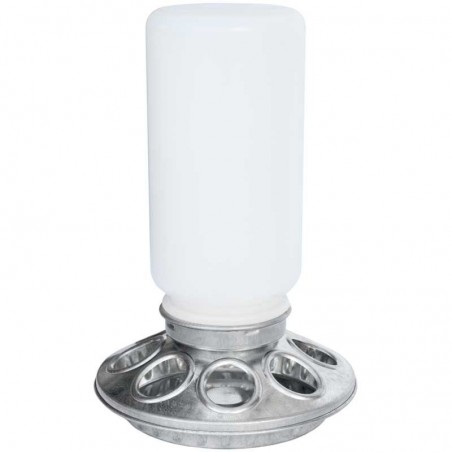 Futtertrog aus Blech für Küken, 0,6 kg, 15 x 24 cm