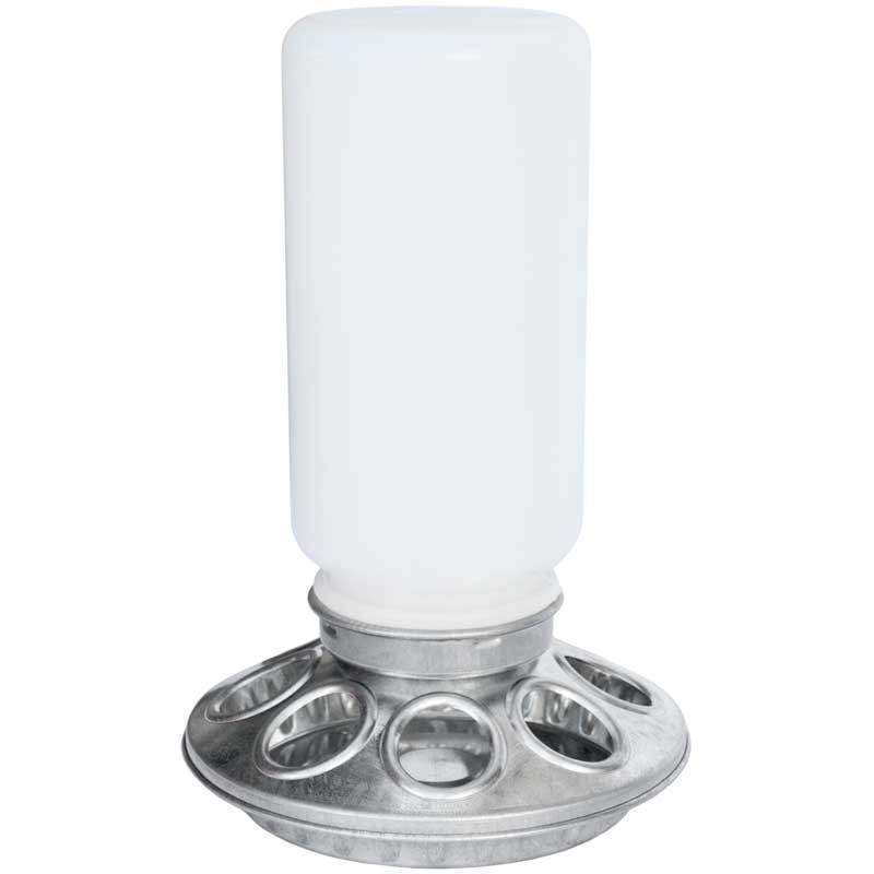 Sheet metal feeder for chicks, 0.6 kg, 15 x 24 cm
