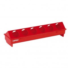Mangeoire et abreuvoir en plastique pour poussins avec trous, 50 cm