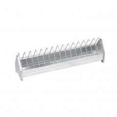 Mangeoire à poussins en métal grille étroite 50 cm