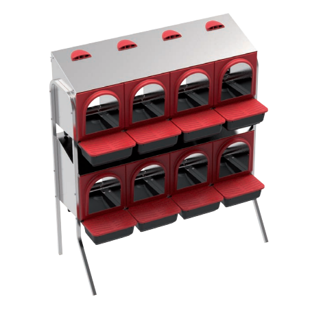 Indoor nesting box 8 departments with legs 108x48x123 cm
