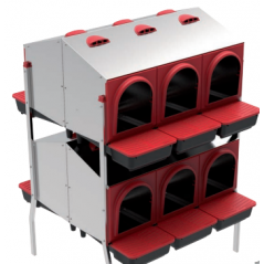 Indoor Nesting Box with 12 Compartments and Legs, 82x96x123 cm, Two Sides