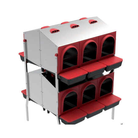 Indoor Nesting Box 12 Departments with Legs 82x96x123 cm, Two Sides