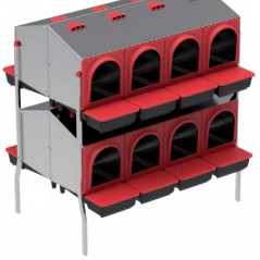 Indoor nesting box with 16 compartments and legs, 108x96x123 cm, two-sided