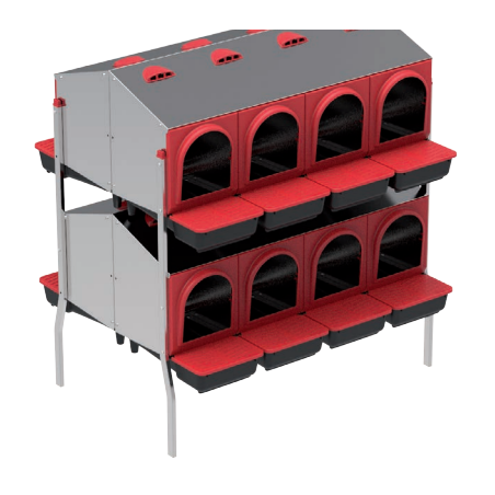 Indoor nesting box 16 departments with legs 108x96x123 cm, two sides