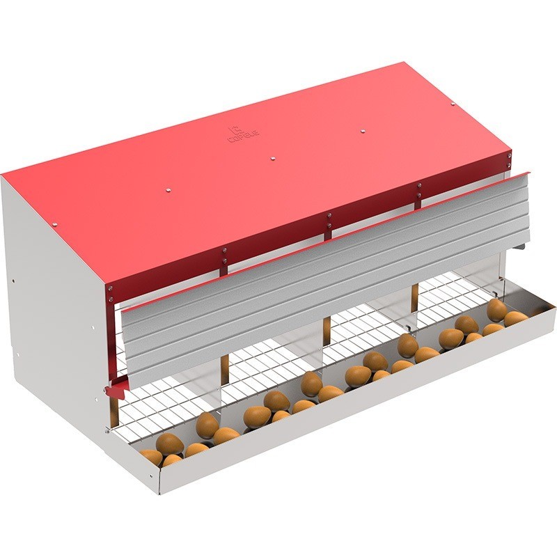 Caixa de nidificação para galinhas com 4 compartimentos 107x50x44 cm