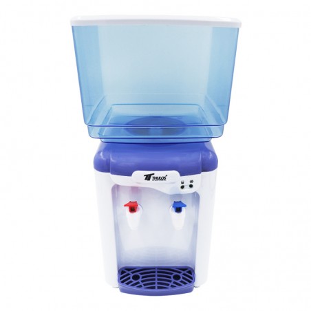 Distributore d'acqua con serbatoio da 7 litri, Bianco e Viola, Fontana per acqua e bevande, senza BPA, 47,5 x 25,5 x 35,8 cm