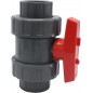 Vanne PVC 32. Vanne à tournant sphérique en PVC fileté de 32 mm. Robinet Enfilage à bille fileté 1'' Vanne PVC 32. Vanne à tournant sphérique en PVC fileté de 32 mm. Robinet Enfilage à bille fileté 1''