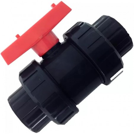 Robinet à boisseau sphérique fileté en PVC de 40 mm. Robinet à boisseau sphérique fileté de 1 1/4".