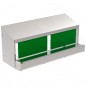 Box de postura coletiva para galinhas, 1 andar, para 50 galinhas, 118x50x53,5 cm Box de postura coletiva para galinhas, 1 andar, para 50 galinhas, 118x50x53,5 cm