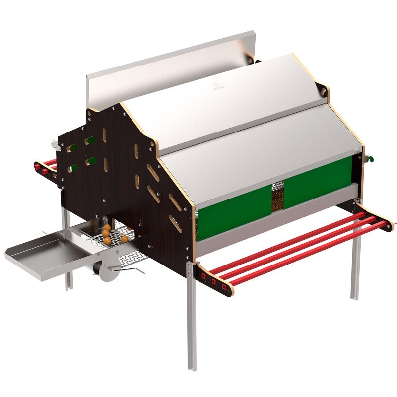 Nid de ponte collectif semi-automatique pour poulets, en tôle galvanisée, pour 120 poules, 173x179x133 cm Nid de ponte collectif semi-automatique pour poulets, en tôle galvanisée, pour 120 poules, 173x179x133 cm