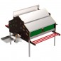 Nid de ponte collectif semi-automatique pour poulets, en tôle galvanisée, pour 120 poules, 173x179x133 cm Nid de ponte collectif semi-automatique pour poulets, en tôle galvanisée, pour 120 poules, 173x179x133 cm