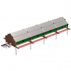Extension for semi-automatic laying house, 12 hens, 124x179x133 cm