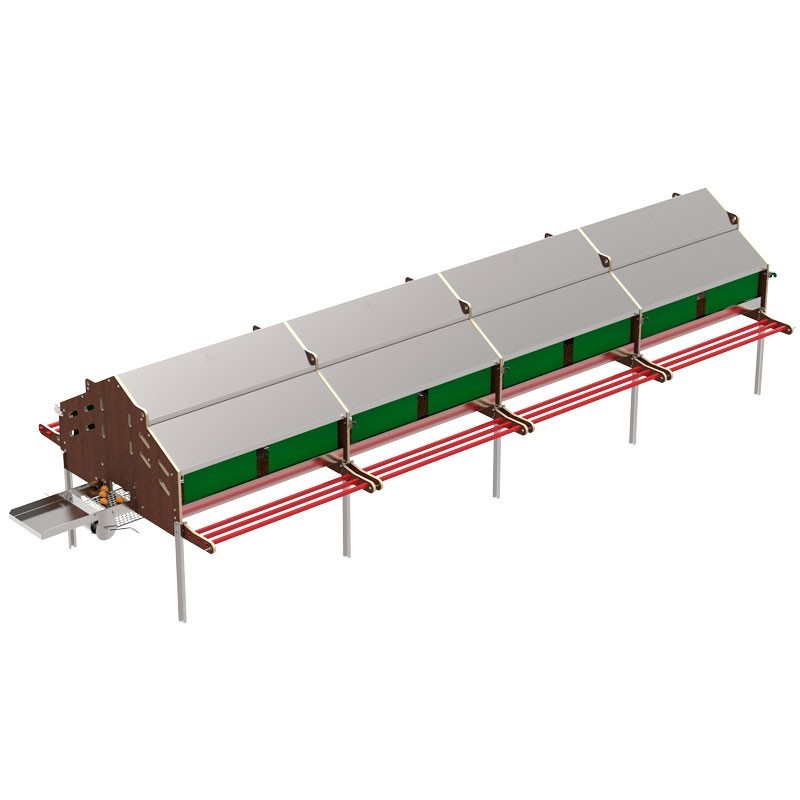 Extension for semi-automatic laying house, 120 hens, 124x179x133 cm