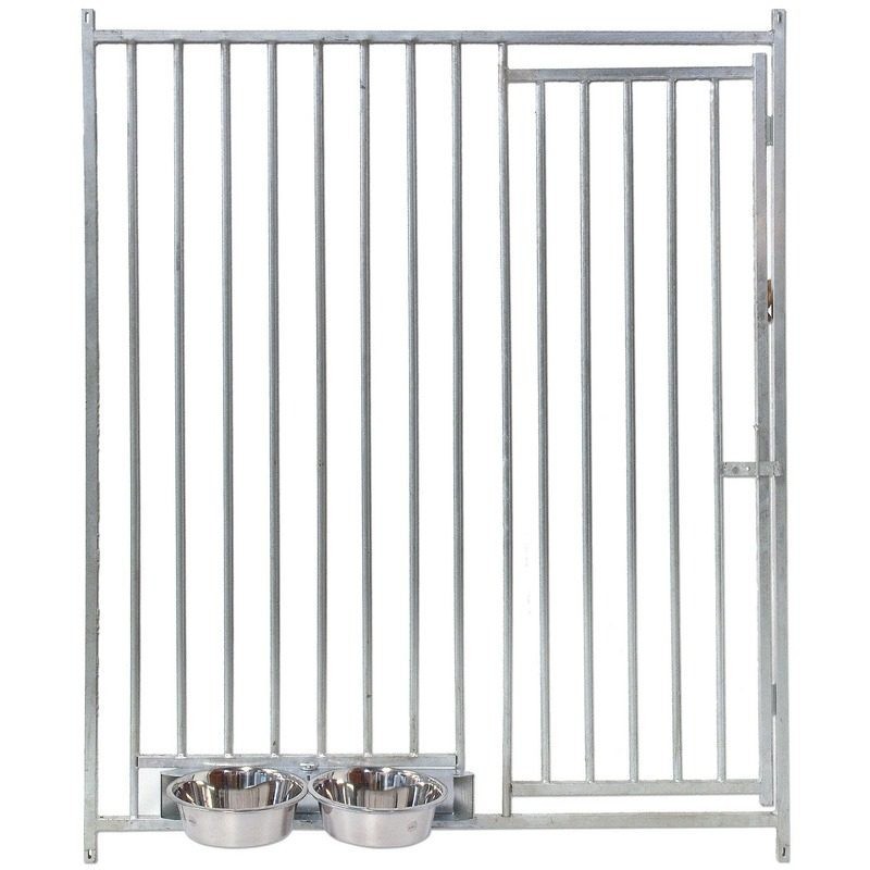 Front für Boxen mit Hundenapf mit 8 cm Stange