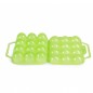 12 x Coquetiers en plastique avec anse, citron vert, 19,5 x 18 x 7 cm