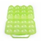 Set di 12 Portauova in plastica con manico, lime, Misure 19,5 x 18 x 7 cm