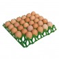 Set di 10 Vassoi in Plastica con Capacità di Conservare 30 Uova, Misure 30x30x5 cm Set di 10 Vassoi in Plastica con Capacità di Conservare 30 Uova, Misure 30x30x5 cm