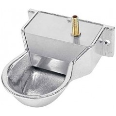 Automatic aluminum waterer for dogs, cats, and pets. 10 x 18 x 6 cm. Can be wall-mounted.