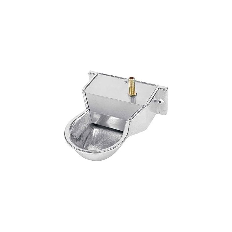 Automatic aluminum waterer for dogs, cats, and pets. 10 x 18 x 6 cm. Can be wall-mounted.