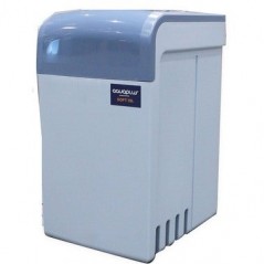 Amaciador de água hidráulico compacto com capacidade de 15 litros, capacidade máxima para 6 pessoas ou 2 casas de banho, dimensõ