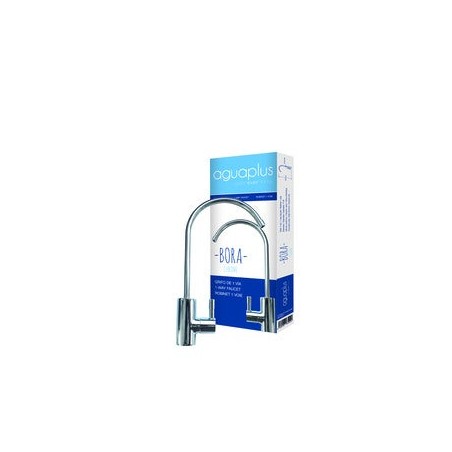 Torneira unidirecional para equipamentos de osmose reversa, conexão rosca macho de 7/16", pressão máxima de 6 bar, feita de aço 