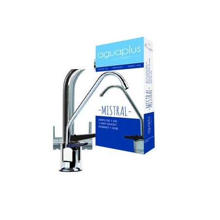 Torneira unidirecional para equipamentos de osmose reversa, conexão rosca fêmea de 7/16", pressão máxima de 6 bar, feita de aço 