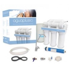Equipo de osmosis inversa 5 etapas con bomba, conexión rosca macho 1/4", presión mínima de 2,5 bar