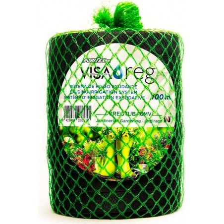 100 meters of exuding textile tape for drip irrigation, 16 mm. Porous tube that irrigates through pores in its wall.