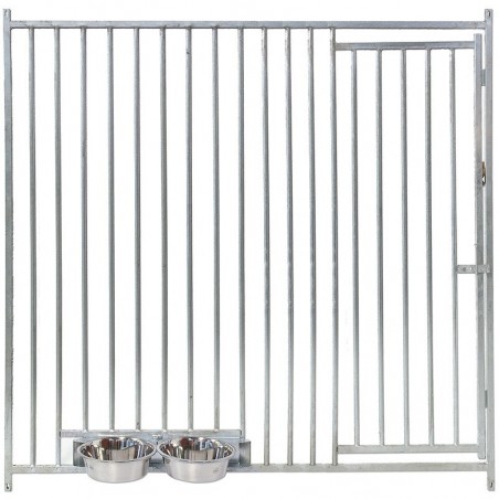 Façade pour Box avec mangeoire pour chien
