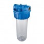 Vaso contenedor para filtros de 10" | Conexión reforzada de latón | Presión máxima 6 bares | Sedimento | Polifosfato