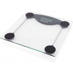 Orbegozo electronic bathroom scale. Tempered glass surface. Maximum capacity: 150 kg.