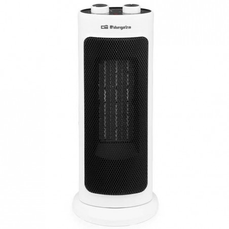 Aquecedor de torre de cerâmica Orbegozo, potência máxima de 2000 W, função de ventilador.
