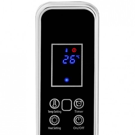 Radiatore in MICA Orbegozo da 2000 W, regolazione digitale della temperatura da 18 a 30°C, connessione WIFI tramite APP.