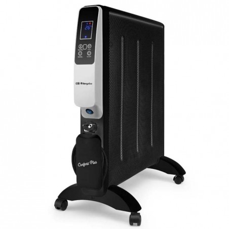 Radiador de mica Orbegozo RMW2010 2000 W, ajuste digital de temperatura de 18 a 30 °C, conexão Wi-Fi via APP [Color Negro]