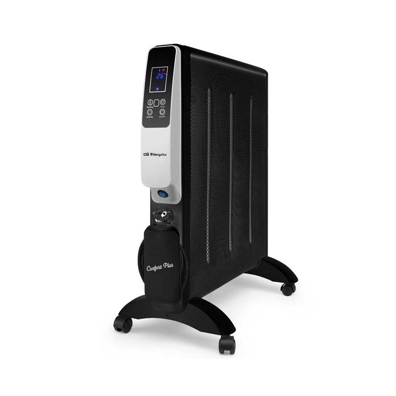 Radiador Orbegozo 2000W MICA, Ajuste digital de temperatura de 18 a 30°C, Conexão WIFI via APP [Color Negro]