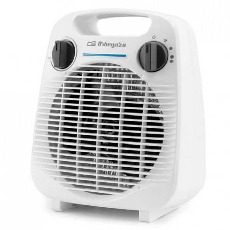 Orbegozo Kompakter Heizlüfter 2000 W, Sofortwärme, Ventilatormodus [Weiß]